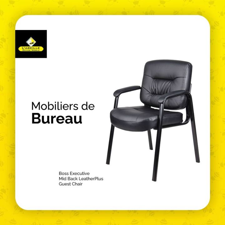 Chaise visiteur LeatherPlus, Boss Executive · dossier moyen