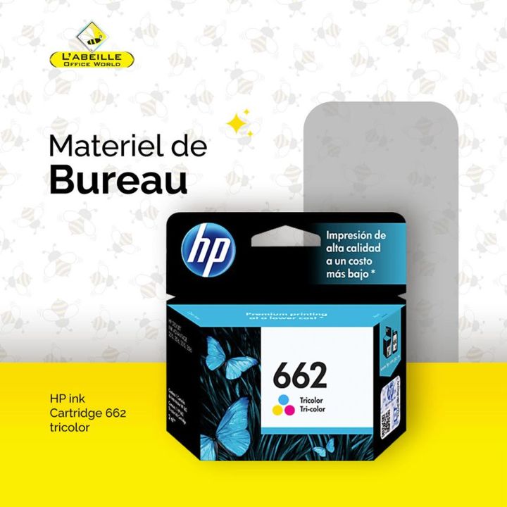 Cartouche d'encre 662, HP · trois couleurs